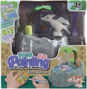 Set da colorare dinosauri con doccia