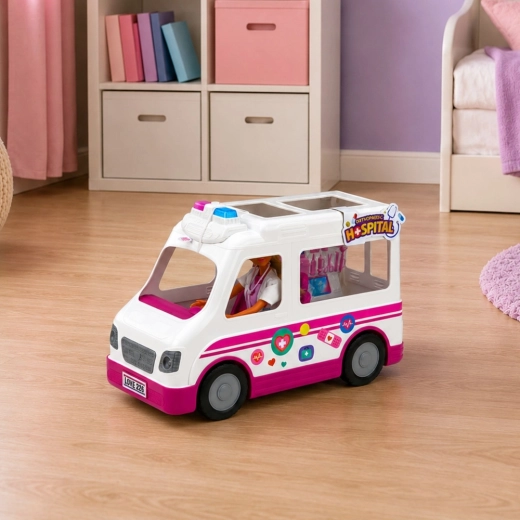Grande ambulanza con luci e suoni