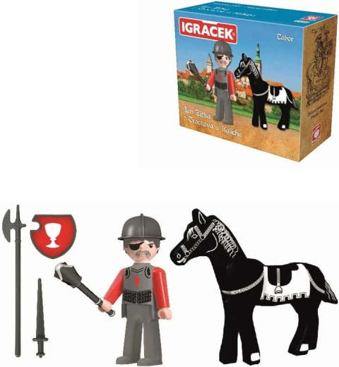 Igráček Jan Žižka di Trocnov e Kalich – set con cavallo e accessori