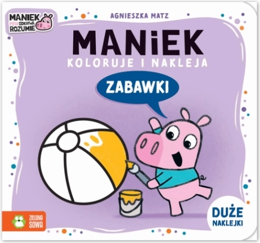 Maniek colora e incolla – album da colorare con adesivi
