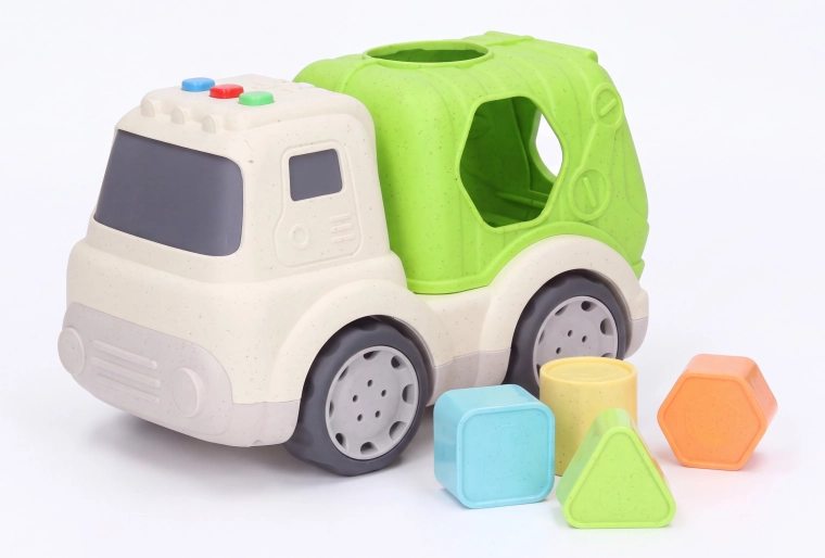 Gioco a incastro a forma di camion della spazzatura con effetti luminosi e sonori