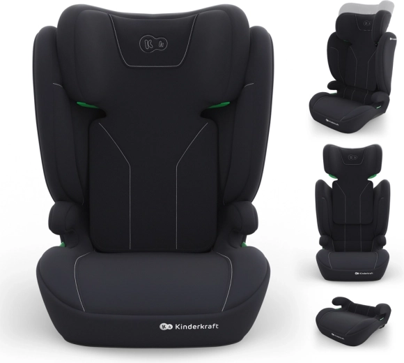 Seggiolino auto Kinderkraft i-spark 2 plus i-size 100–150 cm black