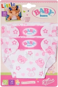 Pannolini BABY born per bambole da 36 cm - 2 pezzi