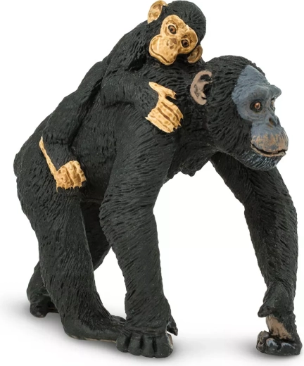 Safari Ltd. figurina di scimpanzé con cucciolo