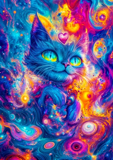 Puzzle Enjoy Gatto cosmico 1000 pezzi
