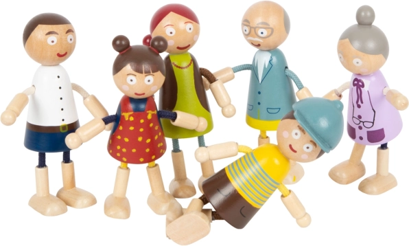 figurine in legno famiglia di Small Foot