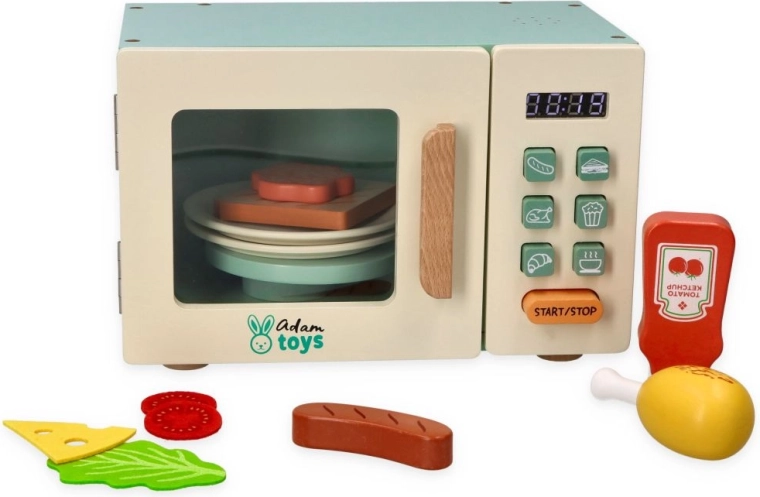 Forno a microonde interattivo in legno Adam Toys
