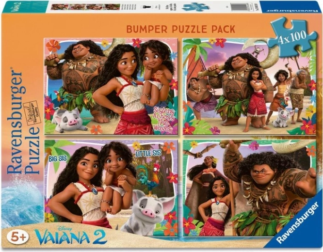 Puzzle Ravensburger Vaiana 2 – 4×100 pezzi