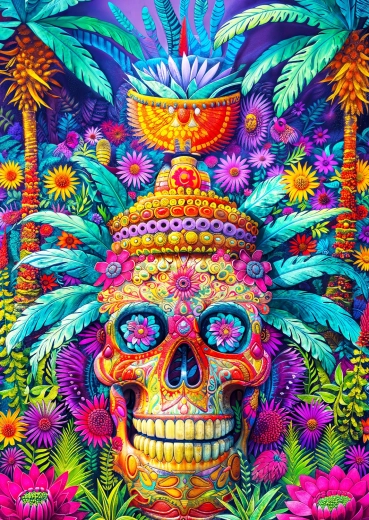 ENJOY puzzle teschio della giungla 1000 pezzi