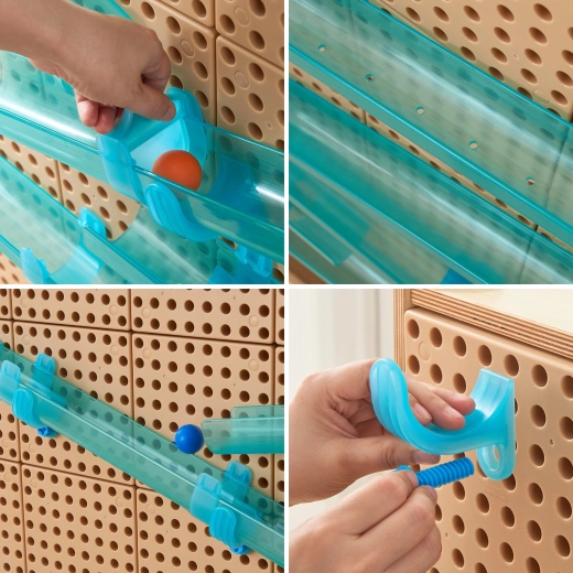Clip modulari e pezzi trasparenti per rapide riconfigurazioni
