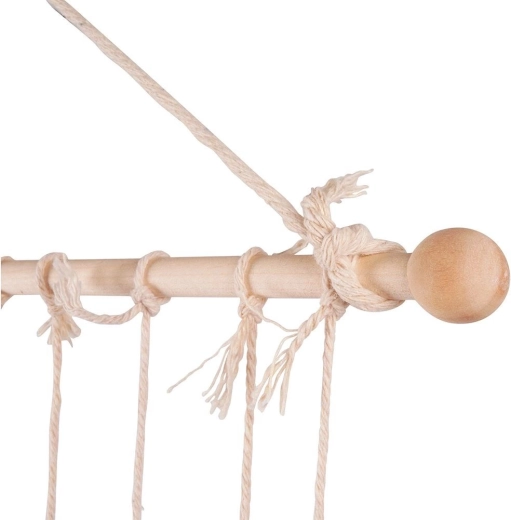 Solida bacchetta in legno e cordini resistenti