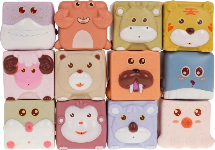 Cubetti sensoriali con animali per bambini 12 pz