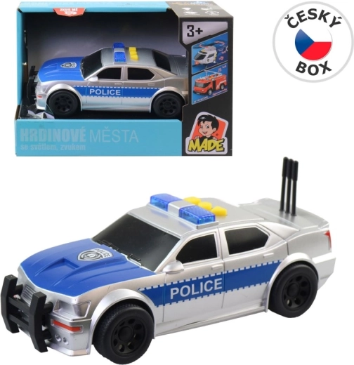 Auto della polizia a batteria con luci e suoni