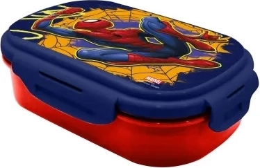 Portamerenda Spider-Man con spork (cucchiaio-forchetta) 21 × 14 × 6 cm