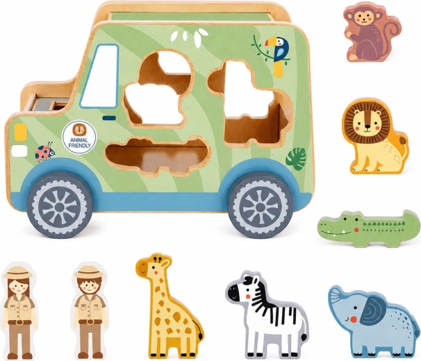 Gioco a incastro di forme sui lati dell’auto