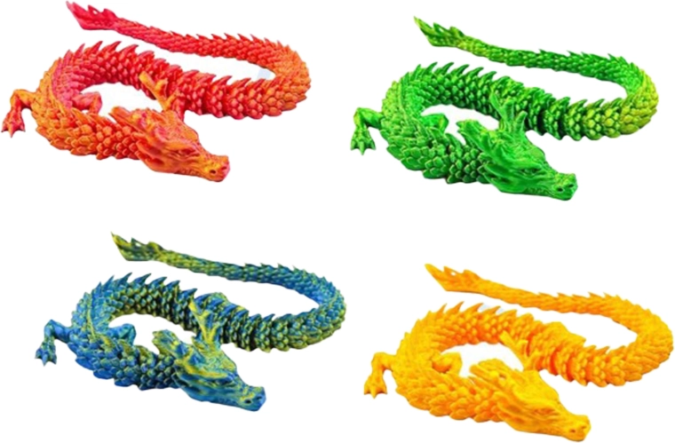 Drago cinese magico 3D 27 cm