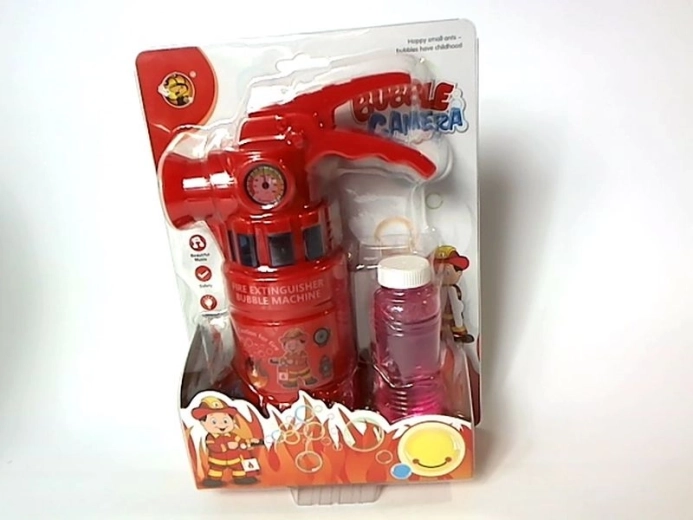 Bolle di sapone a forma di estintore