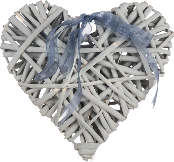 Cuore decorativo 15 × 15 cm grigio
