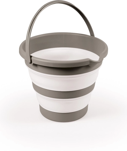 Secchio pieghevole per il bagnetto dei neonati, grigio, 31,5 × 31,5 × 25 cm