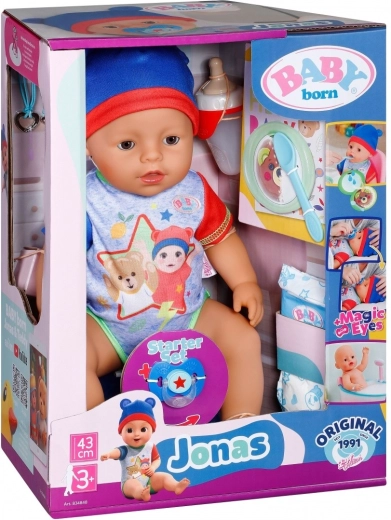 Bambola BABY born Jonas con 10 funzioni e accessori