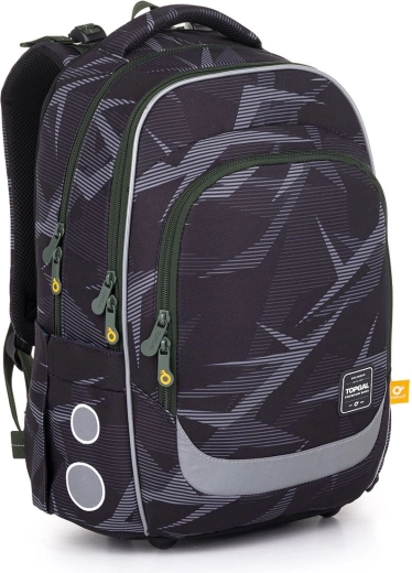 Zaino scolastico Topgal Lori verde-grigio