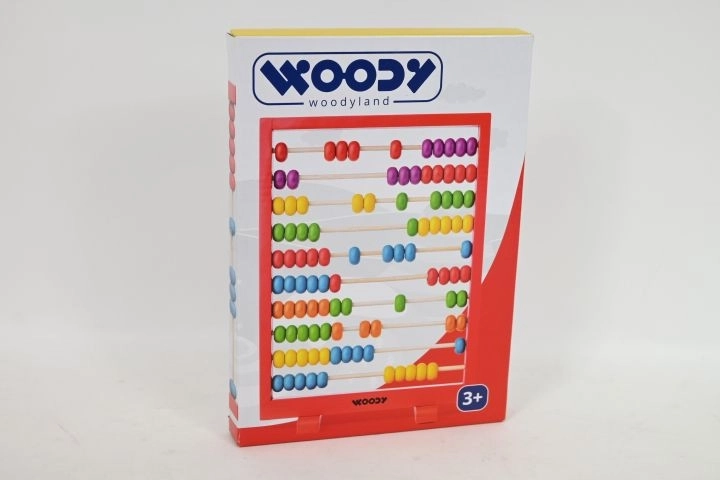 WOODYLAND Abaco in legno con telaio rosso