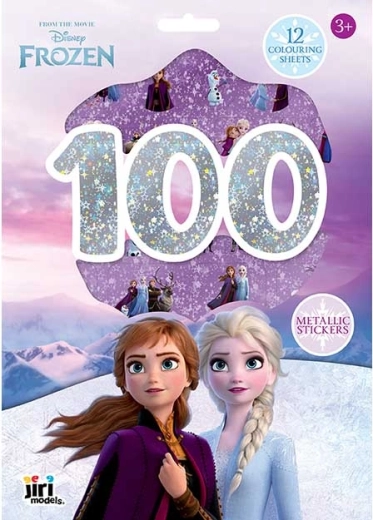 Disney Frozen – set di adesivi metallici e pagine da colorare (100+ pz)