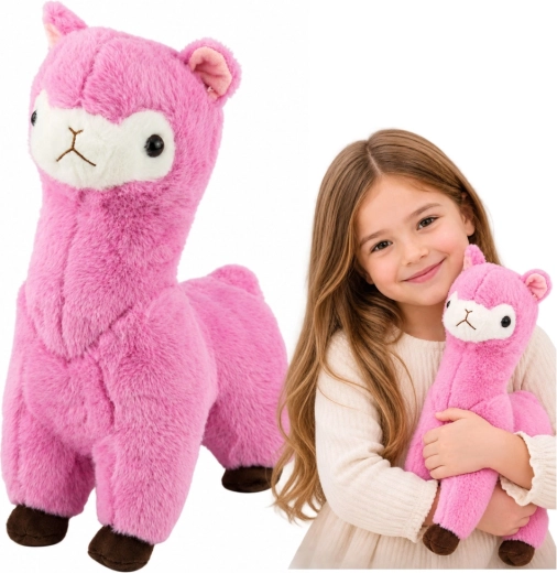 Alpaca di peluche rosa 38 cm - 1 pezzo
