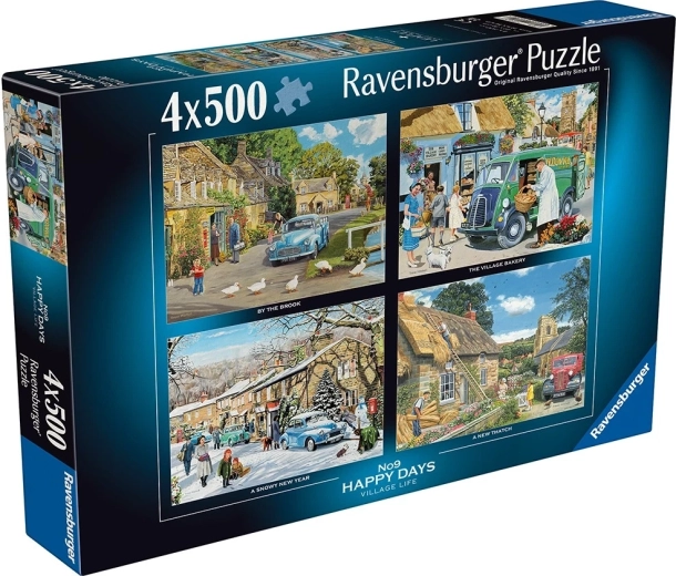 Puzzle Ravensburger Happy Days: Vita di campagna 4×500 pezzi