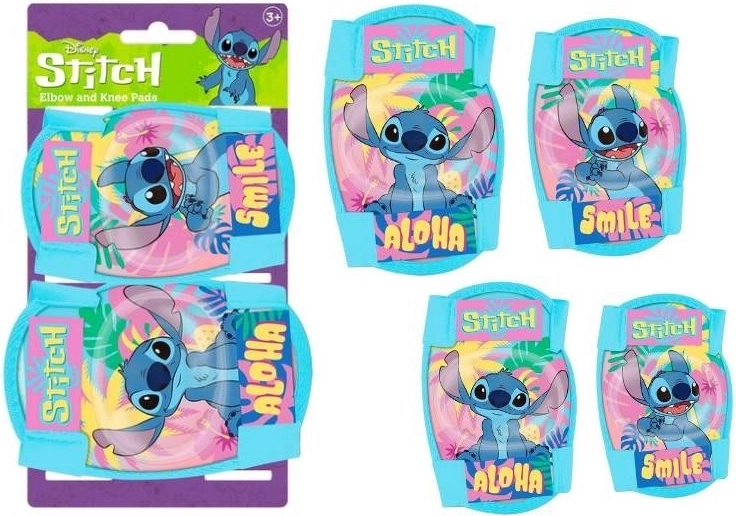 Set di protezioni per ginocchia e gomiti Lilo e Stitch (Stitch) - 4 pz