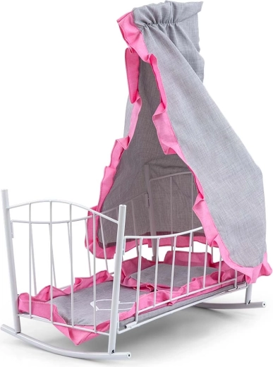 Milly Mally lettino e culla per bambole Lily con baldacchino prestige pink