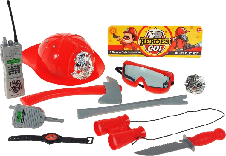 Set da pompiere con casco Adar