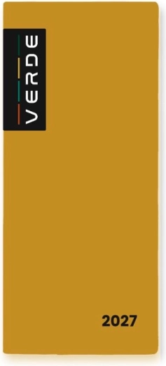 Agenda mensile VERDE in copertina PVC color senape 2027