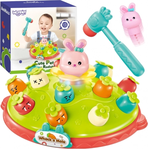 Woopie gioco interattivo colpisci la talpa – divertimento educativo con martelletto e carotine