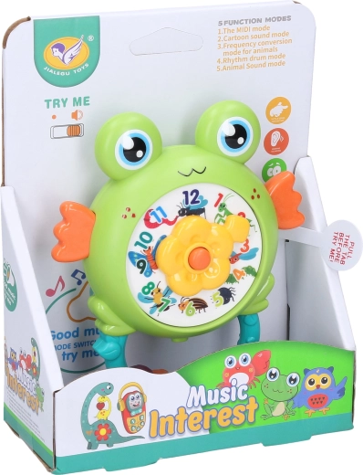 Sonaglio a rana con effetti luminosi e sonori 11 cm - 1 pezzo