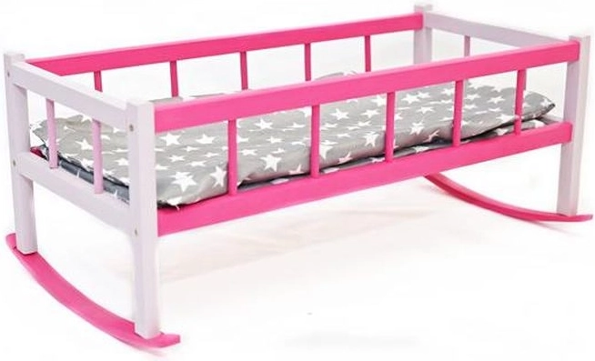 Grande culla e lettino per bambole con biancheria 60 cm (mix di colori) - 1 pezzo