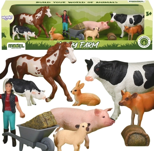 Woopie figure di animali della fattoria Happy Farm - 10 pezzi