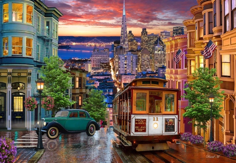 Puzzle Tram San Francisco 1000 pezzi