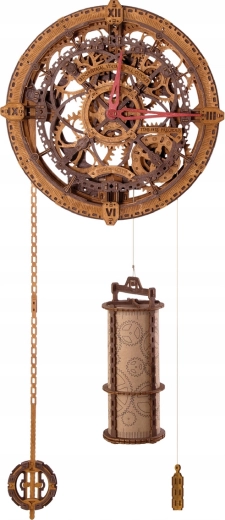 Wooden City orologio da parete industriale puzzle 3D
