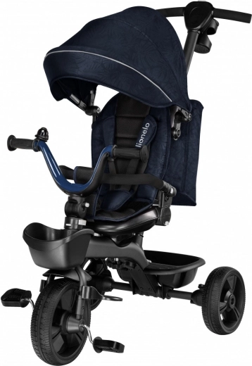 triciclo per bambini 2 in 1 lionelo kori blue navy con telaio in magnesio