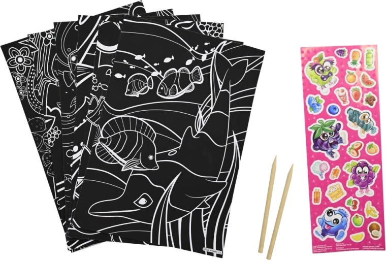 Magica scratch art con motivi marini