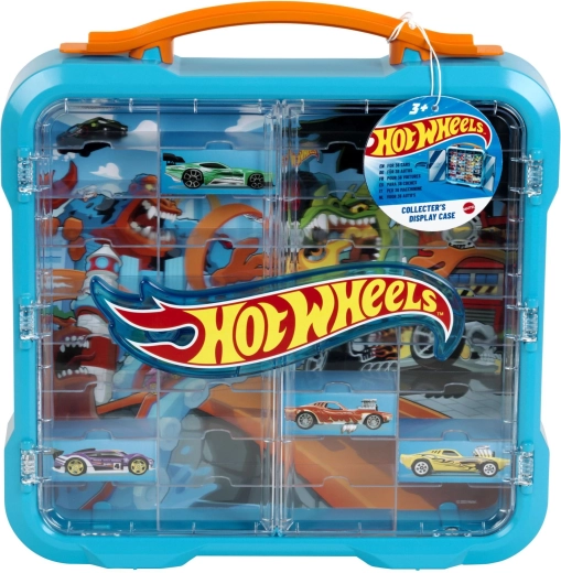 Vetrina da collezione Hot Wheels per macchinine con logo illuminato
