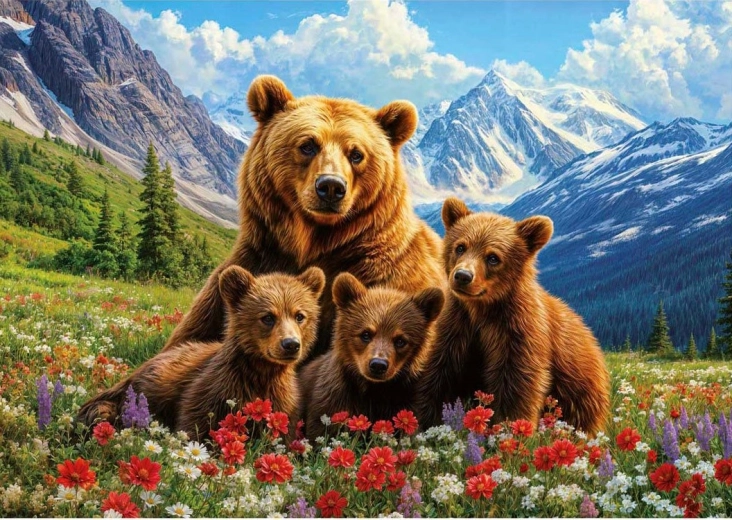 Puzzle Orsi Grizzly 1000 pezzi