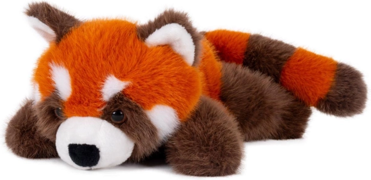 Panda rossa di peluche sdraiata 17 × 37 cm
