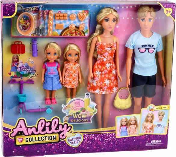 Set famigliare di 4 bambole per il gioco di ruolo