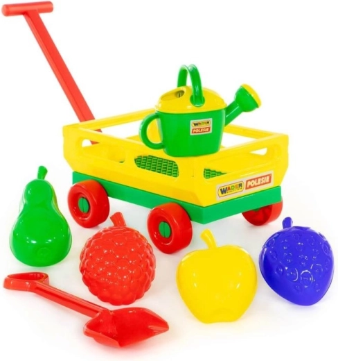 Carretto da giardino con accessori (7 pezzi)