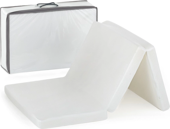 Petite&Mars materasso da viaggio pieghevole Foldie White