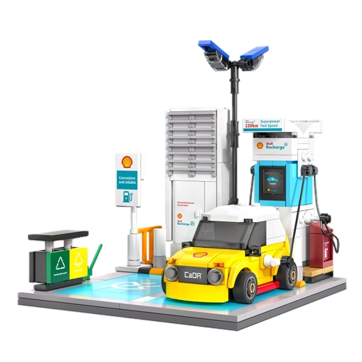 Stazione realistica con cavo di ricarica funzionante