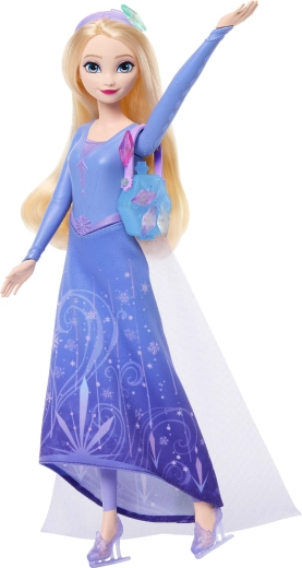 Bambola Elsa sui pattini con corpo articolato