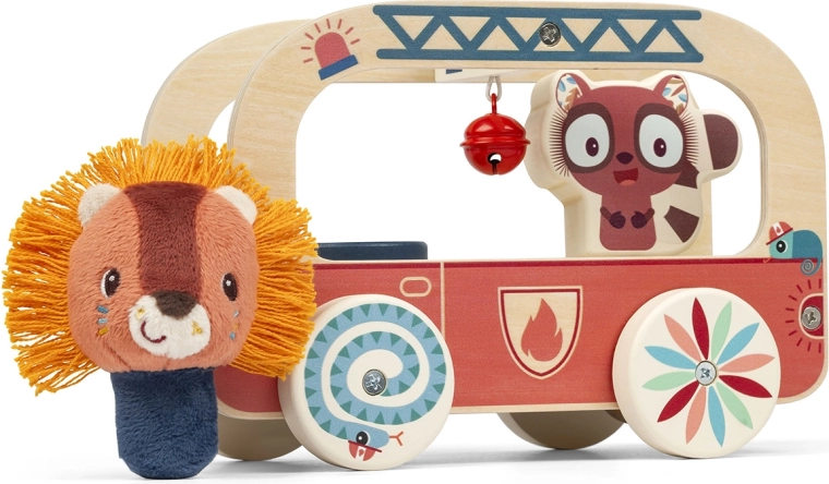 Leone in peluche per stimoli tattili